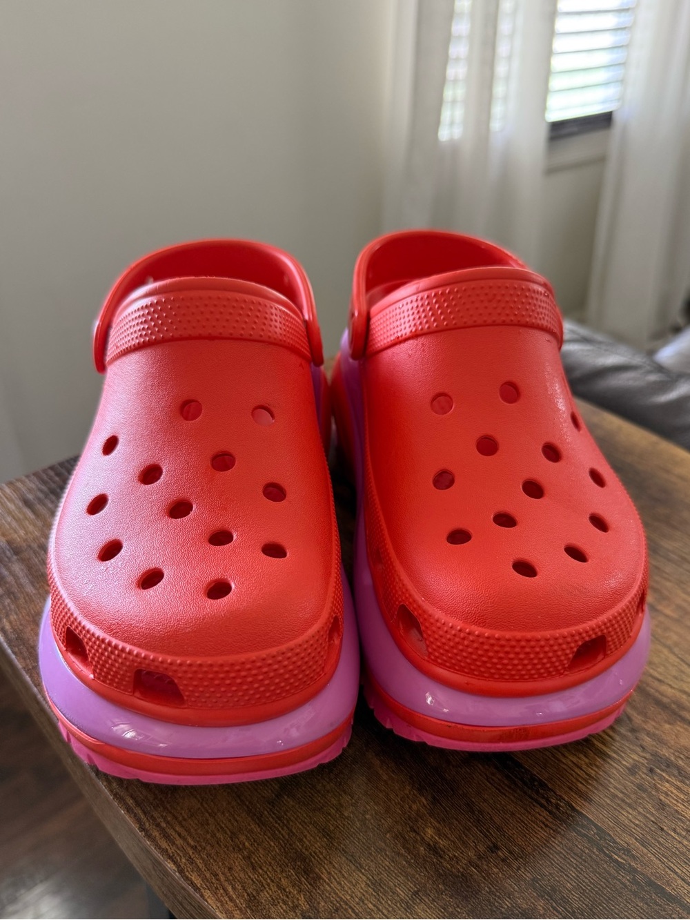 Mega Crush Platform Crocs Orange Pink Women’s 8 / Men’s 6 - Picture 2 of 9